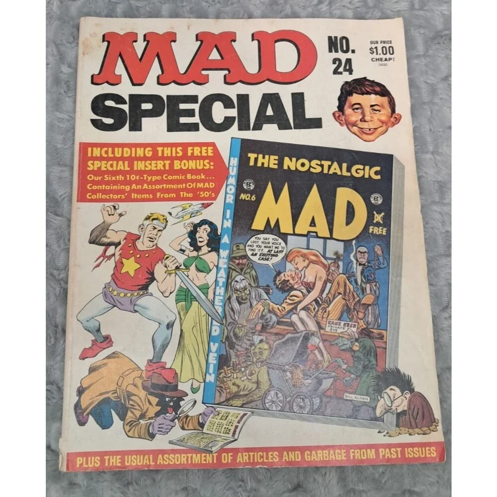 Lot MAD Magazine Super Special Bonus Comics Intact 24 26 With Record Summer 1980